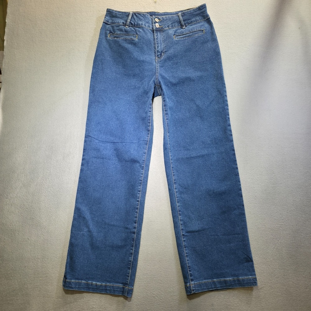Sidefeel Women's High Waist Wide Leg Denim Jeans Size 14 (31x30)
